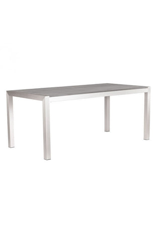 Metropolitan Dining Table Brushed Aluminum