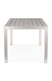 Metropolitan Dining Table Brushed Aluminum