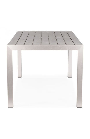 Metropolitan Dining Table Brushed Aluminum