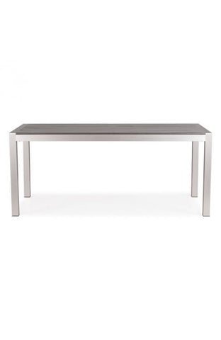 Metropolitan Dining Table Brushed Aluminum