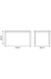 Metropolitan Dining Table Brushed Aluminum