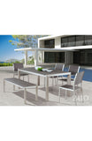 Metropolitan Double Bench Brushed Aluminum
