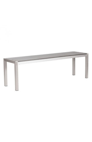 Metropolitan Double Bench Brushed Aluminum