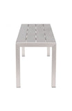 Metropolitan Double Bench Brushed Aluminum