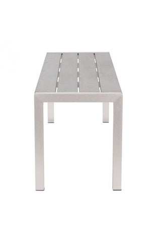 Metropolitan Double Bench Brushed Aluminum