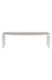 Metropolitan Double Bench Brushed Aluminum