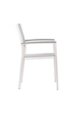 Metropolitan Dining Arm Chair Brushed Aluminum