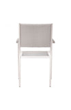 Metropolitan Dining Arm Chair Brushed Aluminum