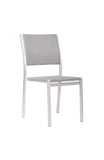 Metropolitan Dining Armless Chair Brushed Aluminum