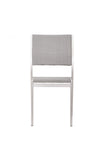 Metropolitan Dining Armless Chair Brushed Aluminum