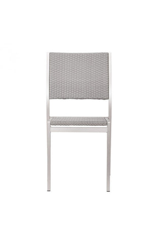 Metropolitan Dining Armless Chair Brushed Aluminum