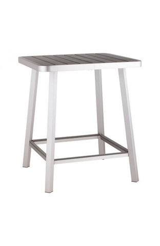 Megapolis Bar Table Brushed Aluminum