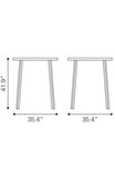 Megapolis Bar Table Brushed Aluminum