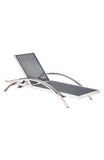 Metropolitan Chaise Lounge Brushed Aluminum