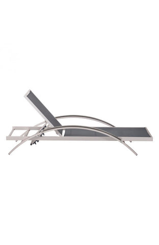 Metropolitan Chaise Lounge Brushed Aluminum