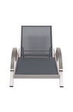 Metropolitan Chaise Lounge Brushed Aluminum