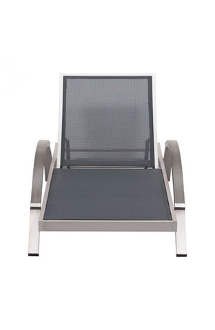 Metropolitan Chaise Lounge Brushed Aluminum