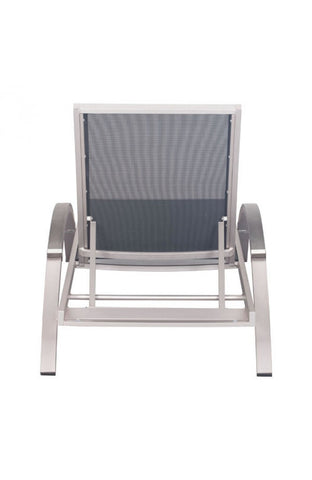 Metropolitan Chaise Lounge Brushed Aluminum