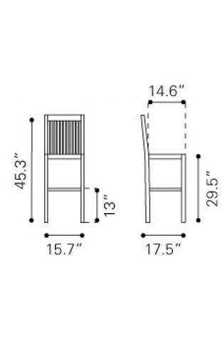 Trimaran Bar Chair Natural