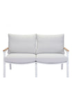 Maya Beach Sofa Light Gray, Nautral & White