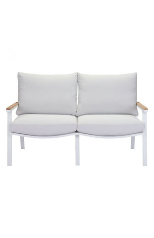 Maya Beach Sofa Light Gray, Nautral & White