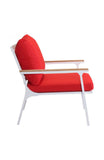 Maya Beach Arm Chair Red, Nautral & White