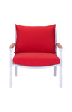 Maya Beach Arm Chair Red, Nautral & White