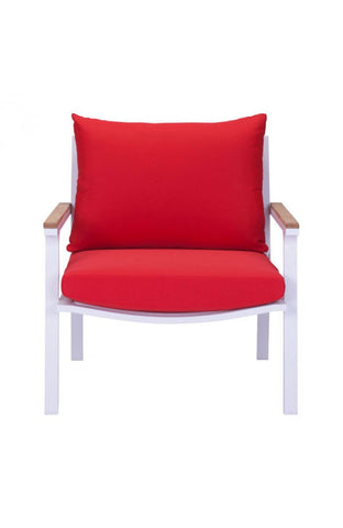 Maya Beach Arm Chair Red, Nautral & White