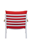 Maya Beach Arm Chair Red, Nautral & White