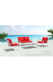 Maya Beach Arm Chair Red, Nautral & White