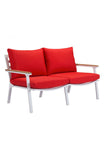 Maya Beach Sofa Red, Nautral & White