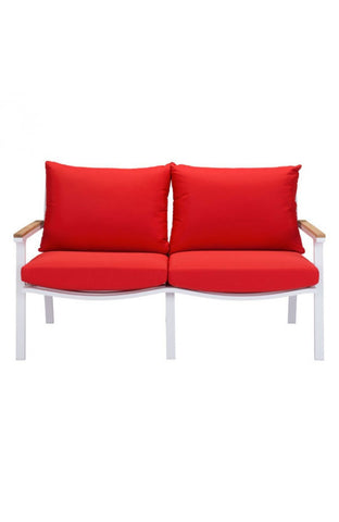 Maya Beach Sofa Red, Nautral & White