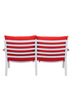 Maya Beach Sofa Red, Nautral & White