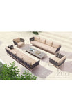 Glass Beach Arm Side/Backrest Taupe & Brown