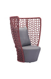 Faye Bay Beach Chair Cranberry & Gray