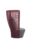 Faye Bay Beach Chair Cranberry & Gray