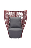 Faye Bay Beach Chair Cranberry & Gray