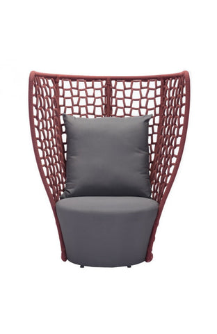 Faye Bay Beach Chair Cranberry & Gray