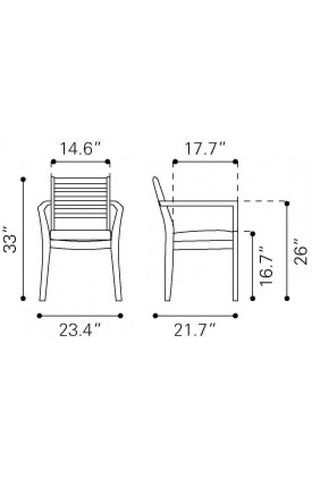 Sancerre Dining Chair Natural & Gray