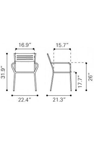 Wald Dining Arm Chair Taupe