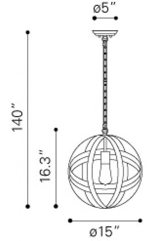 PLYMOUTH CEILING LAMP RUST