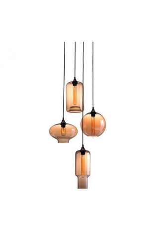 LAMBIE CEILING LAMP RUST & AMBER