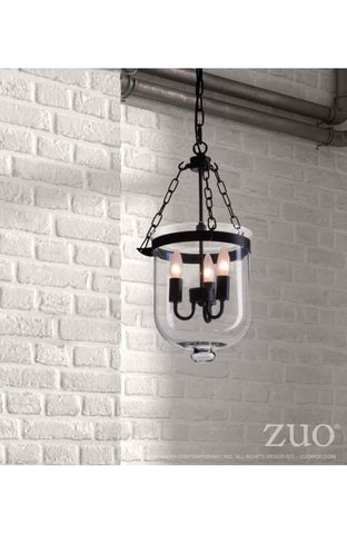 MASTERTON CEILING LAMP DISTRESSED BLACK